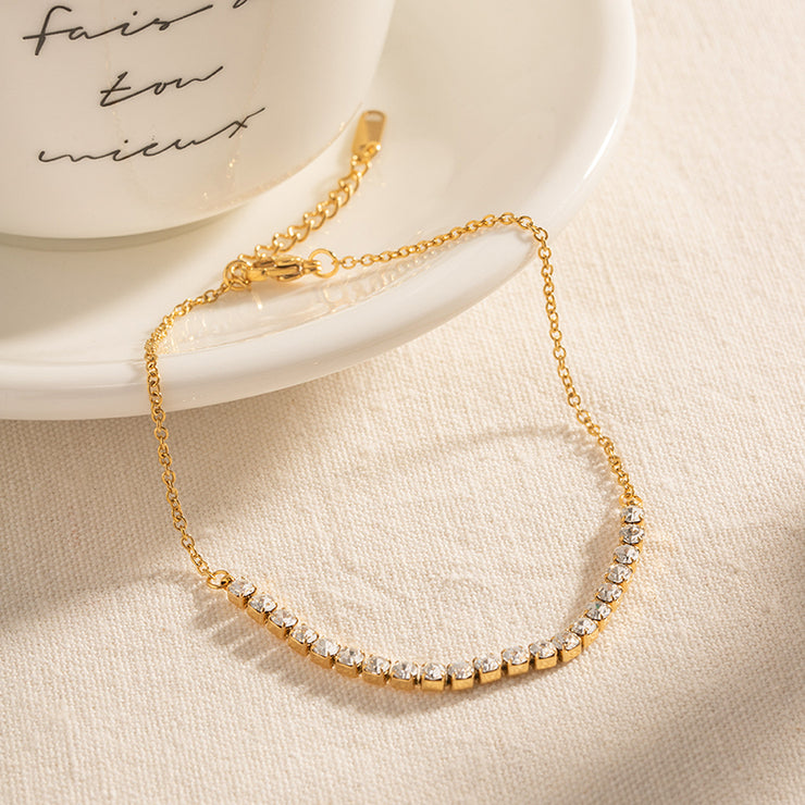 Cubic Zirconia Anklet